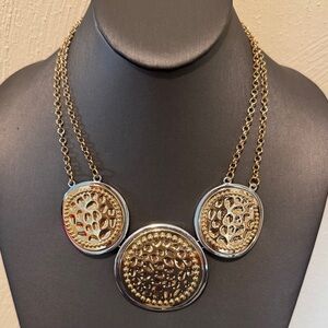 Elegant Gold and Silver Necklace